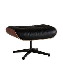 Vitra Eames Premium Leather Lounge Chair and Ottoman, Black/Palisander - view 2, Black/Pallisander