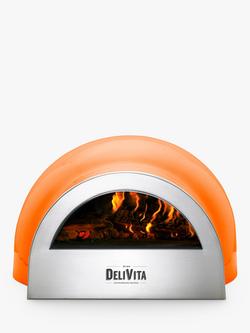 DeliVita Portable Wood-Fired Pizza Outdoor Oven, Orange Blaze