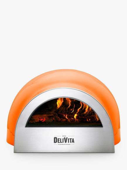 DeliVita Portable Wood-Fired Pizza Outdoor Oven, Orange Blaze
