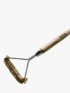 Delivita Stainless Steel Pizza Oven Brush with Olive Wood Handle