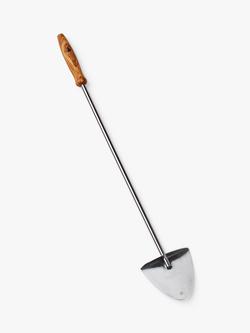 Delivita Stainless Steel Pizza Oven Prodder & Blower with Olive Wood Handle - view 2, Silver/Natural