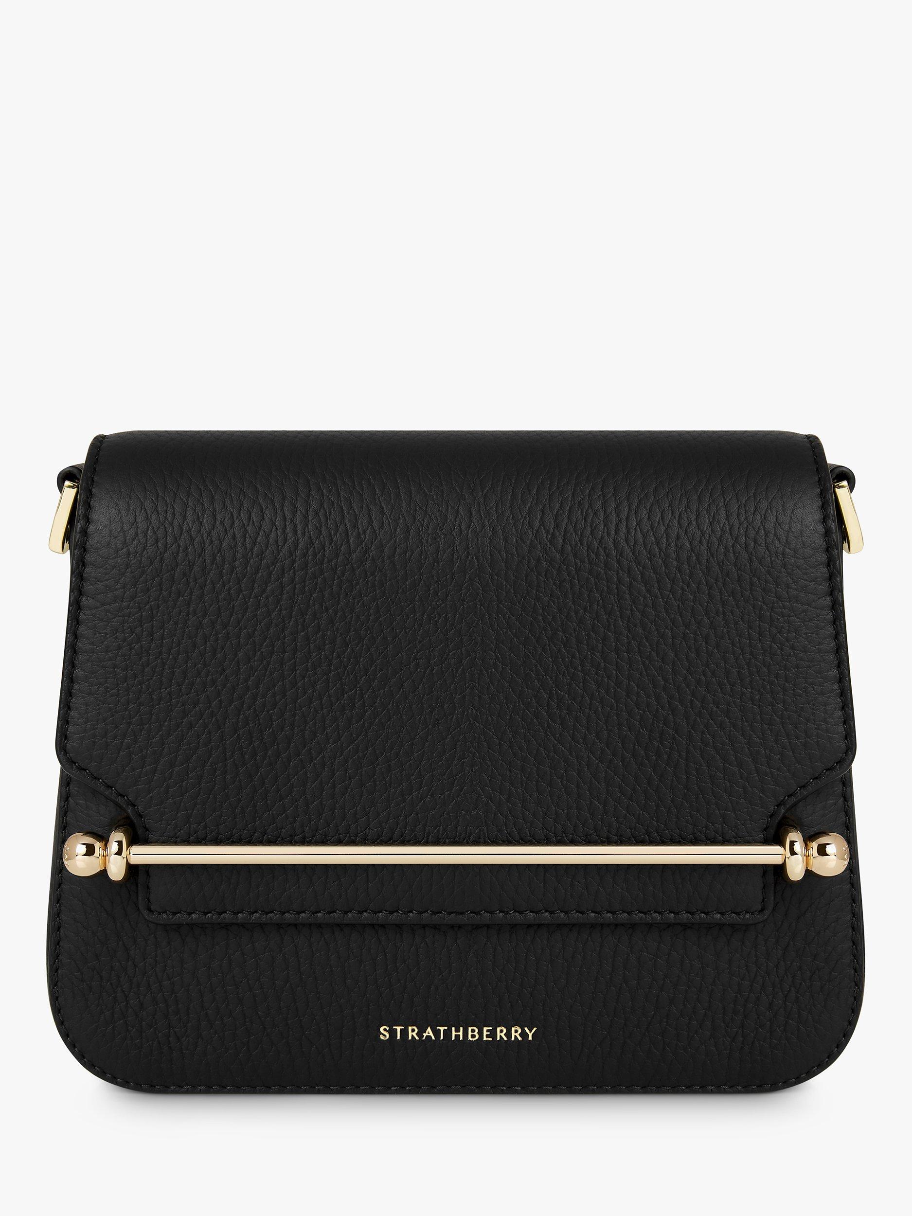 Product image 1 of 6, which shows Strathberry Ace Mini Crossbody, Black