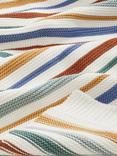 John Lewis Stripe Knitted Cotton Baby Blanket, 100 x 80cm