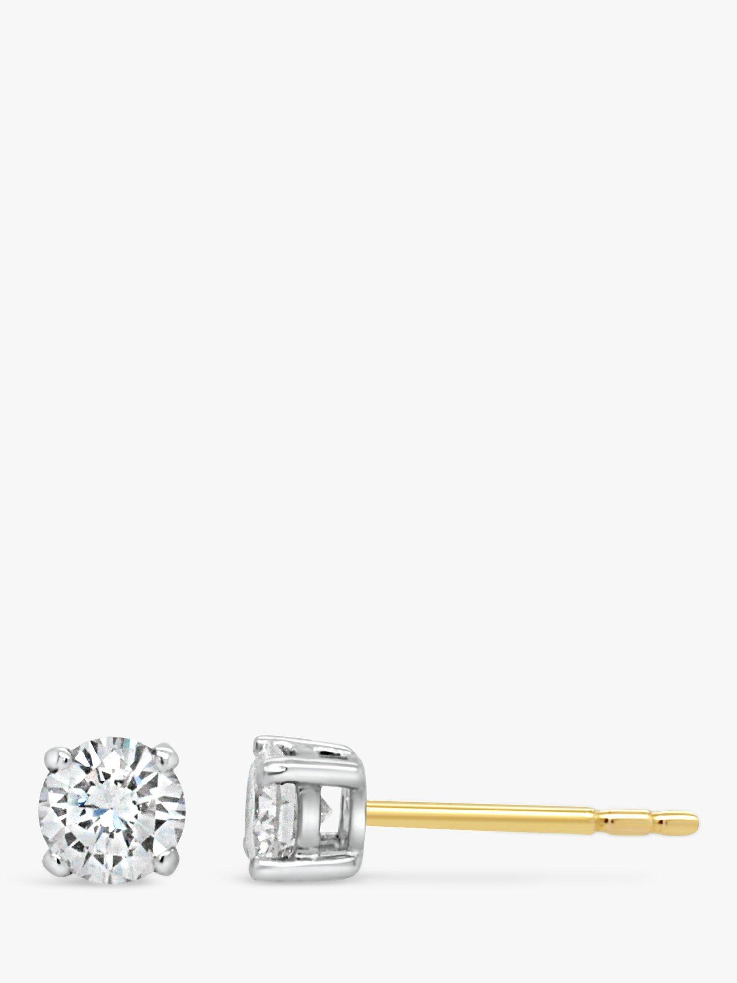 Product image 2 of 6, which shows Milton & Humble Jewellery Pre-Loved 18ct Yellow Gold & Diamond Stud Earrings
