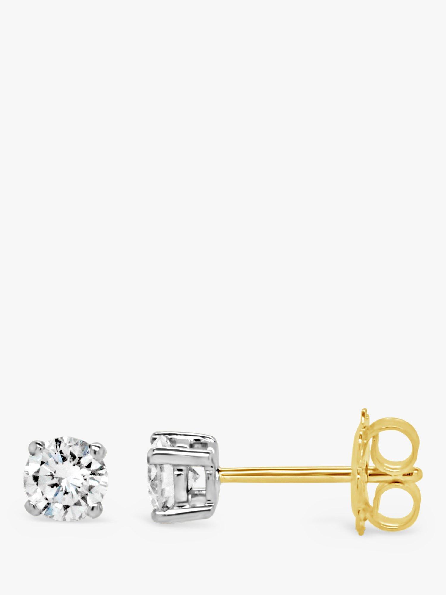 Product image 5 of 6, which shows Milton & Humble Jewellery Pre-Loved 18ct Yellow Gold & Diamond Stud Earrings