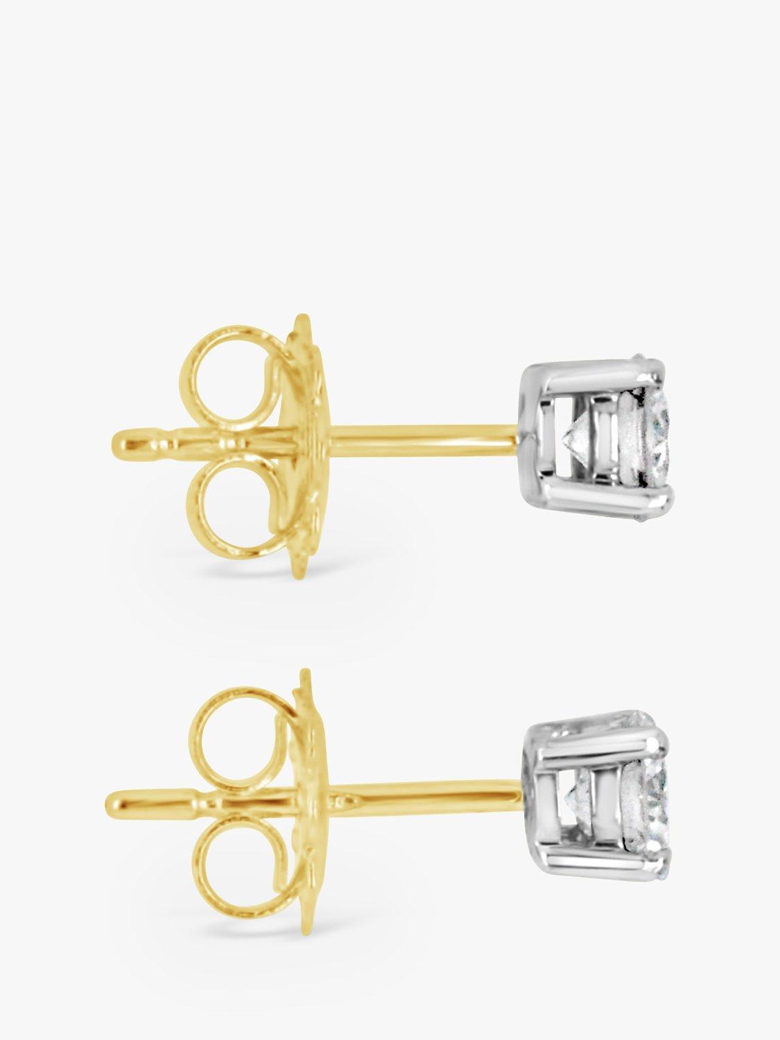 Product image 4 of 6, which shows Milton & Humble Jewellery Pre-Loved 18ct Yellow Gold & Diamond Stud Earrings