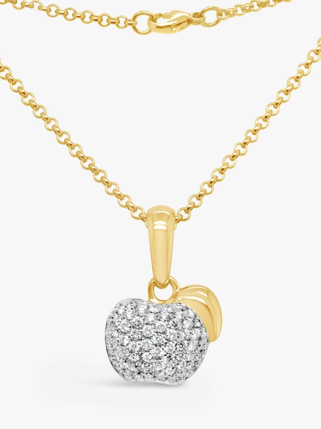 Product image 2 of 3, which shows Milton & Humble Jewellery Pre-Loved Chimento 18ct Yellow Gold and Diamond Apple Pendant Necklace