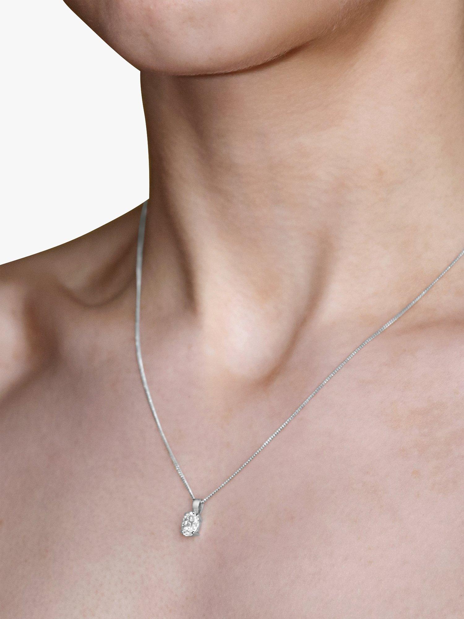 Product image 3 of 3, which shows Milton & Humble Jewellery Pre-Loved White Gold Diamond Pendant Necklace