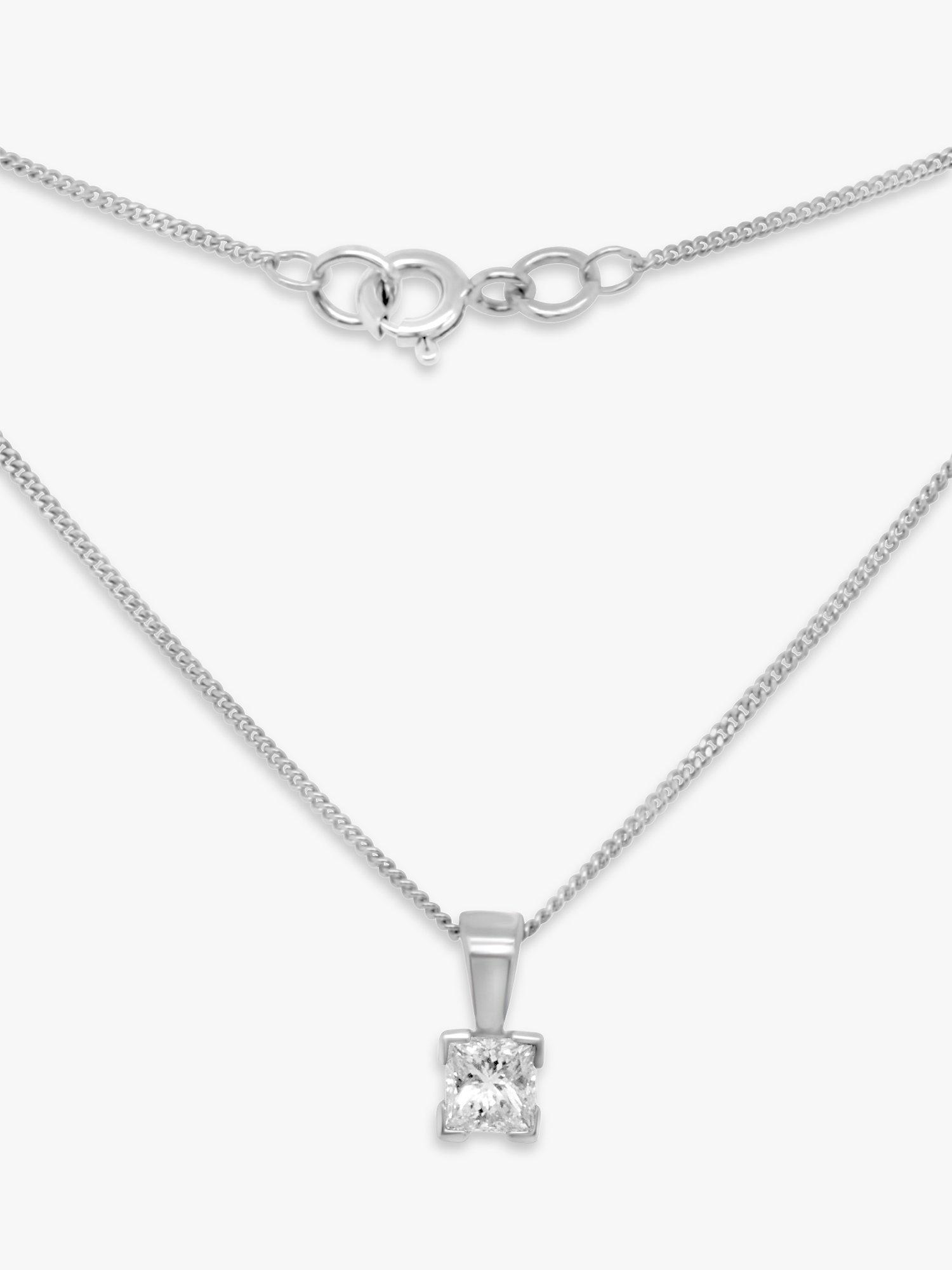 Product image 2 of 4, which shows Milton & Humble Jewellery Pre-Loved White Gold Solitaire Diamond Pendant Necklace