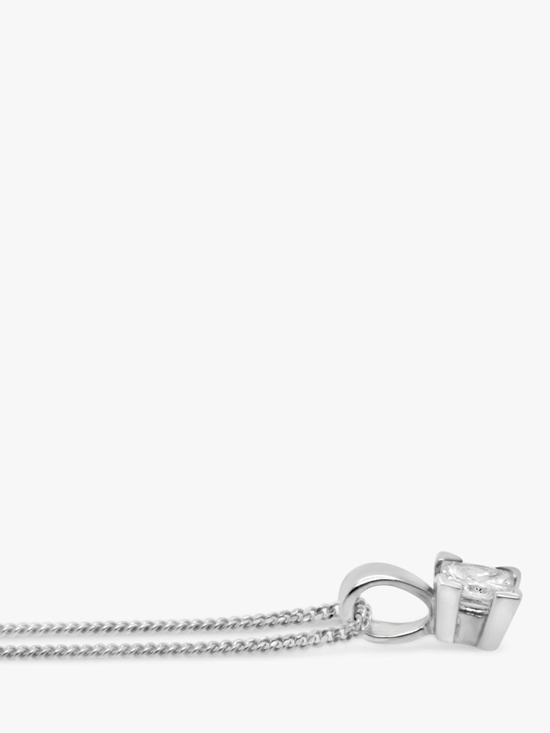 Product image 3 of 4, which shows Milton & Humble Jewellery Pre-Loved White Gold Solitaire Diamond Pendant Necklace