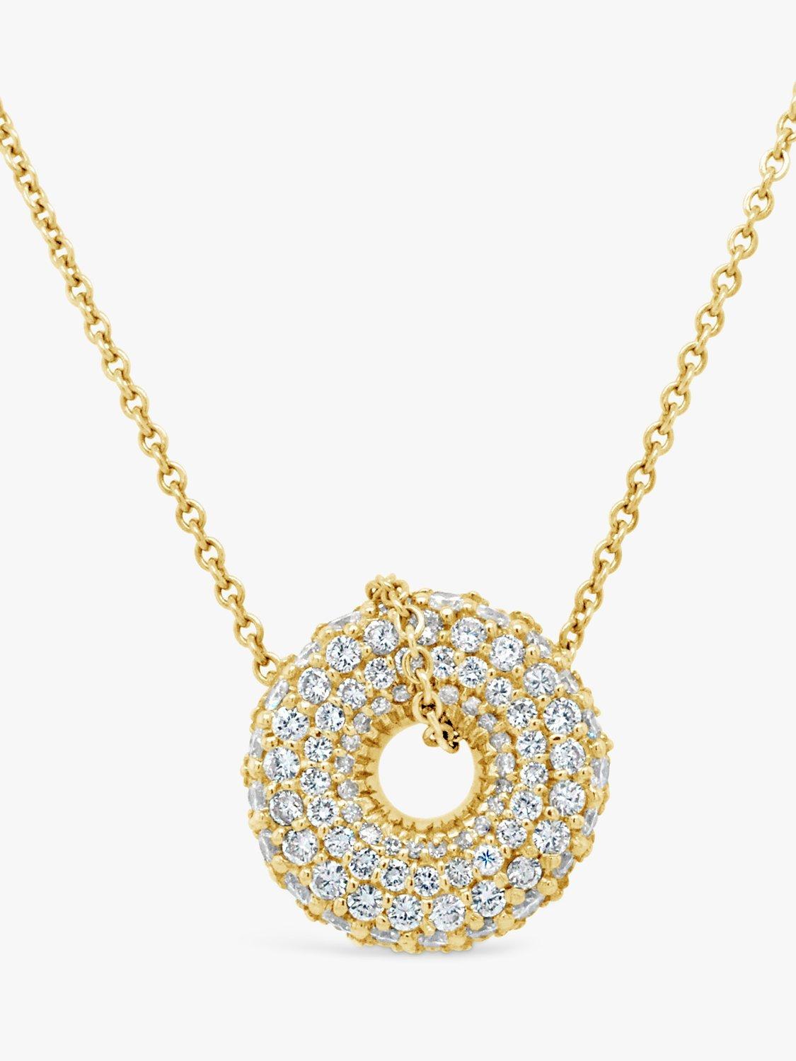 Milton & Humble Jewellery Pre-Loved Jose Hess 18ct Yellow Gold & Diamond Doughnut Pendant Necklace
