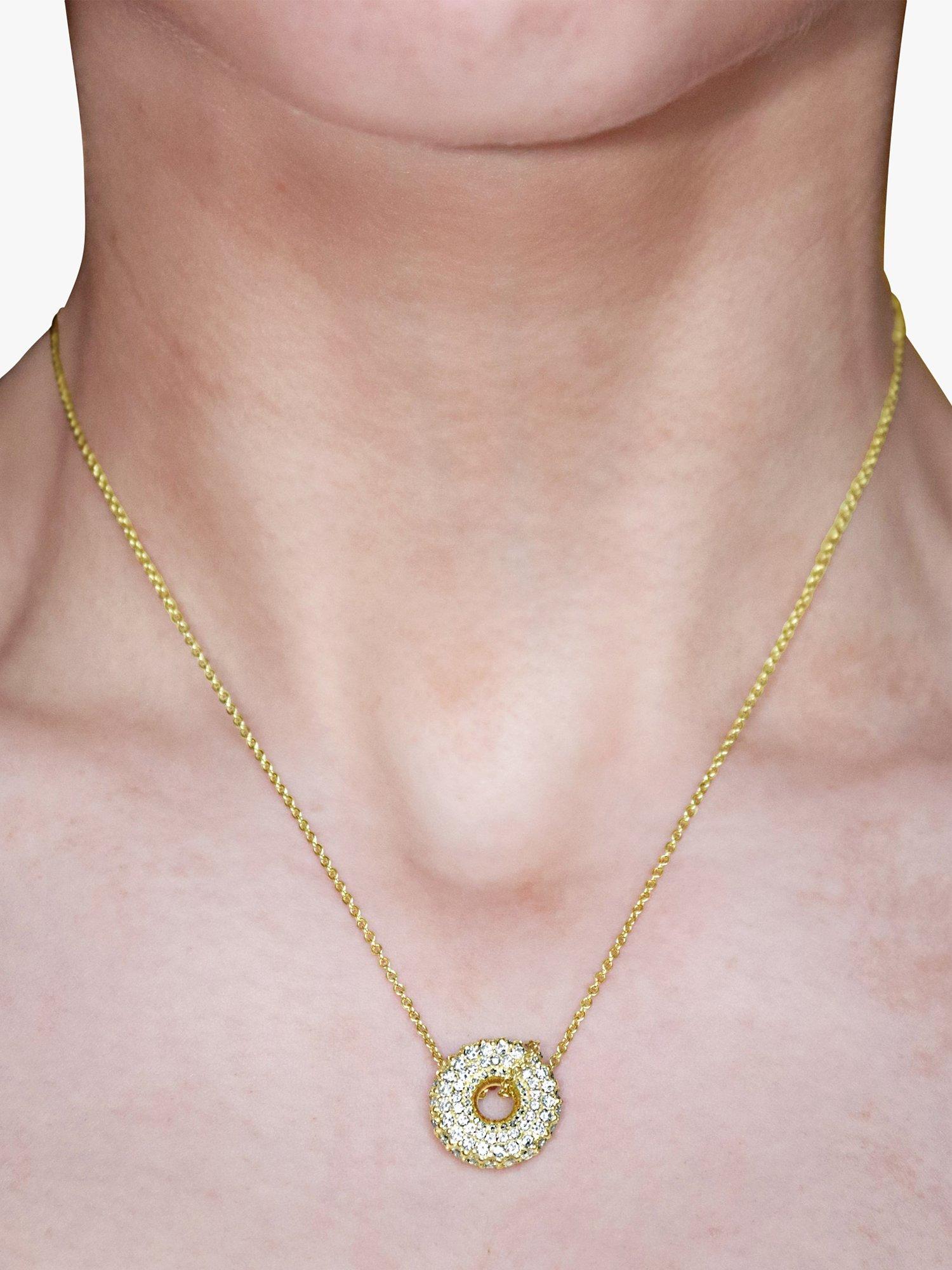 Milton & Humble Jewellery Pre-Loved Jose Hess 18ct Yellow Gold & Diamond Doughnut Pendant Necklace