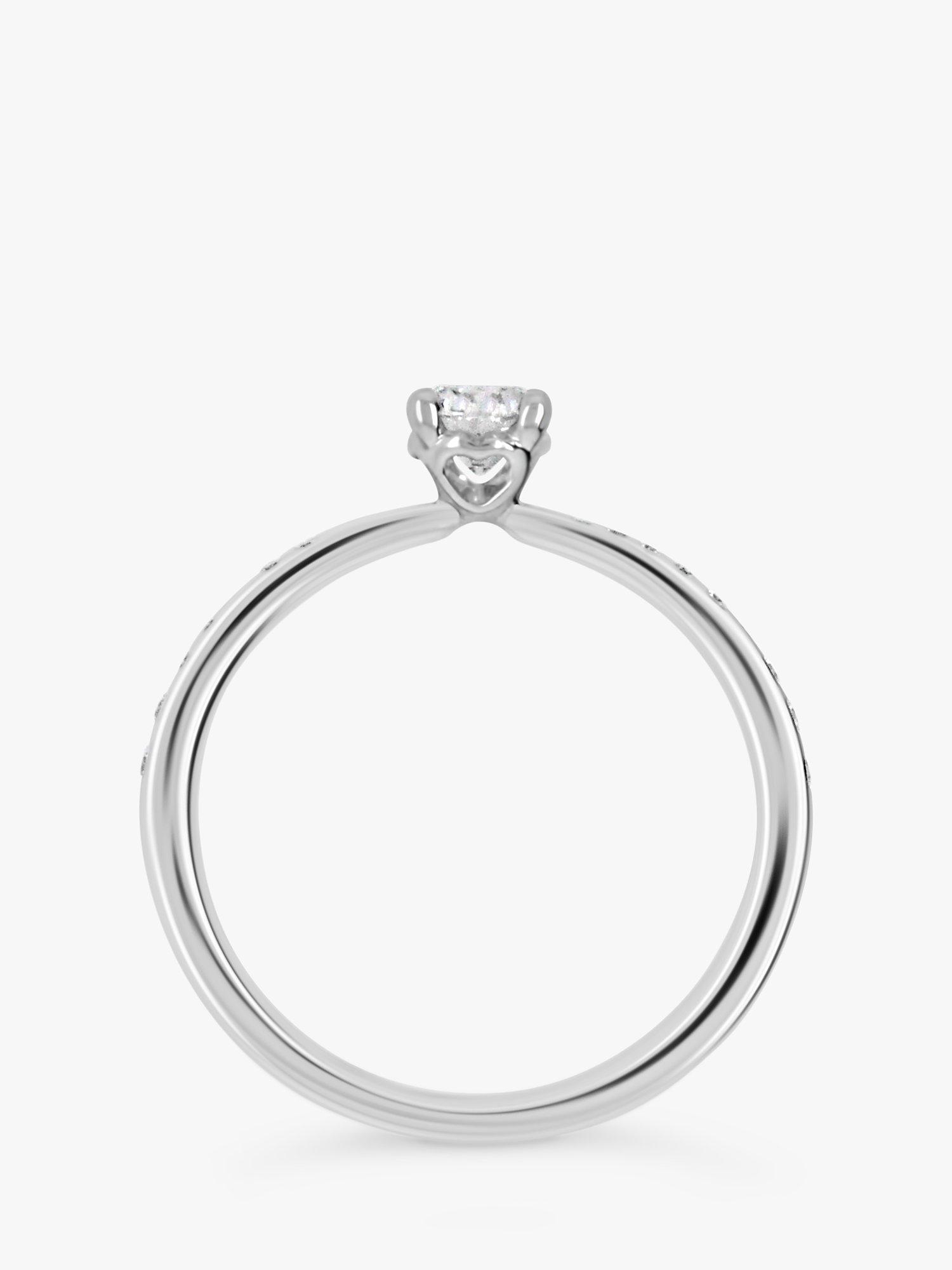 Product image 4 of 6, which shows Milton & Humble Jewellery Pre-Loved Platinum Diamond Groove Band Ring, Dated 2000