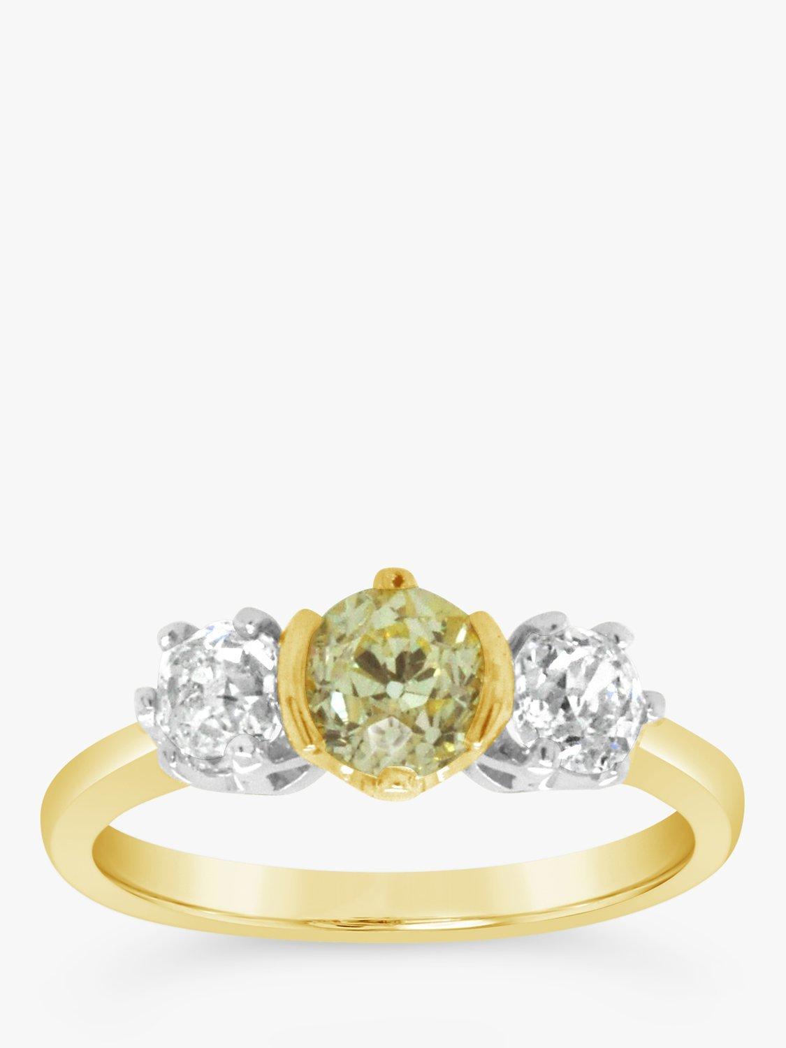 Product image 1 of 5, which shows Milton & Humble Jewellery Pre-Loved 18ct Yellow & White Gold Old Cut Diamond Ring