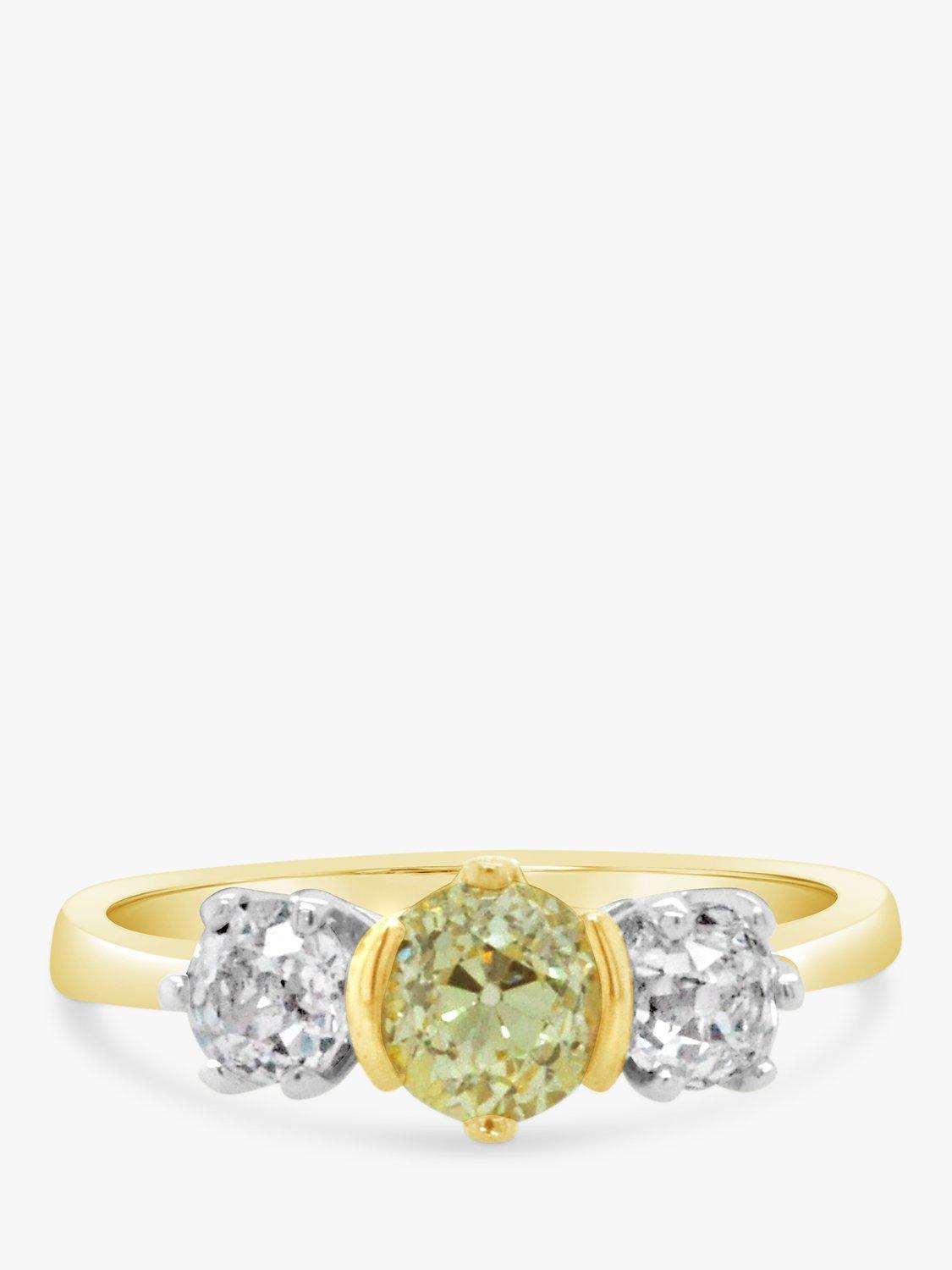 Product image 2 of 5, which shows Milton & Humble Jewellery Pre-Loved 18ct Yellow & White Gold Old Cut Diamond Ring