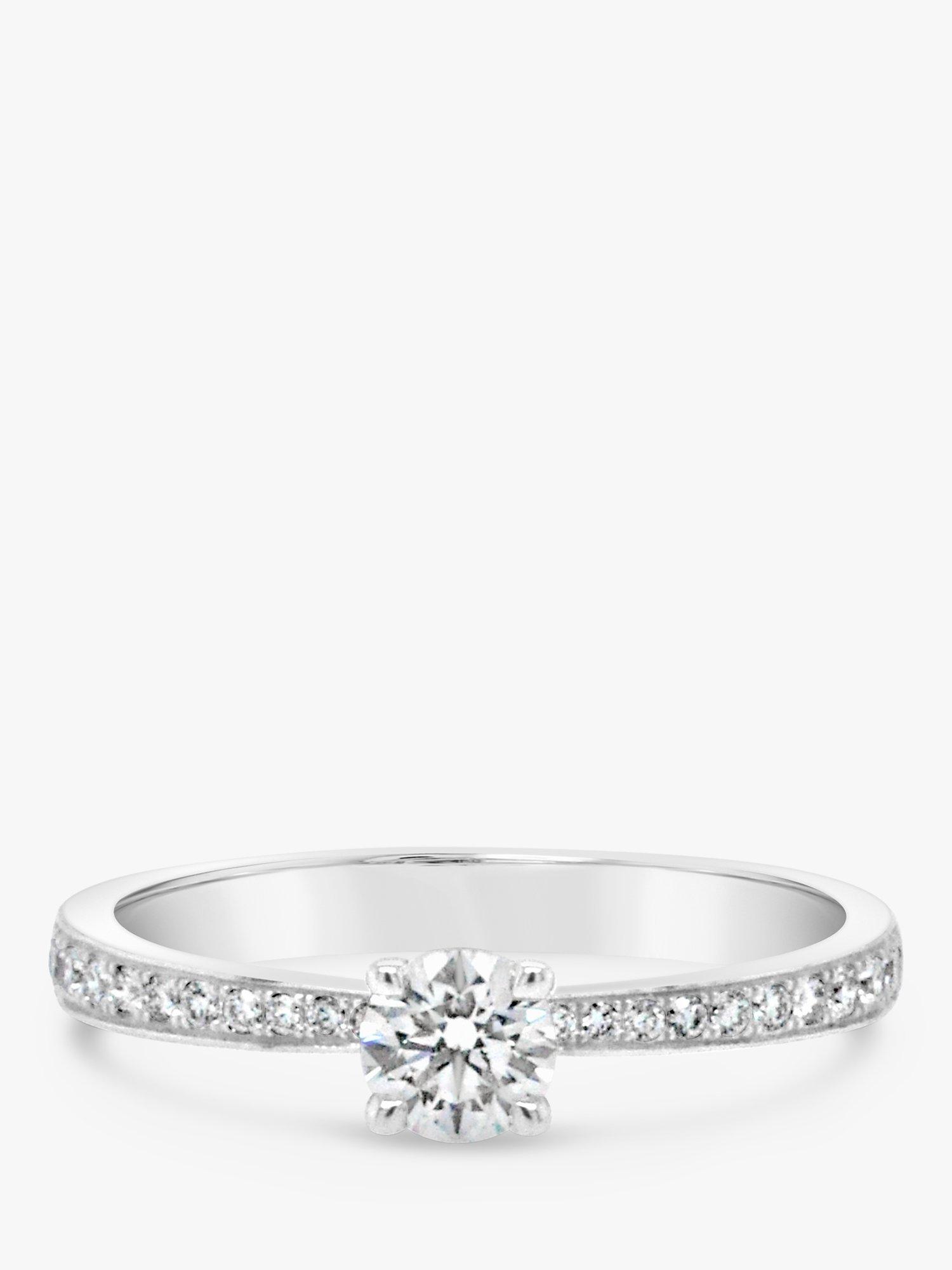 Product image 1 of 4, which shows Milton & Humble Jewellery Pre-Loved Platinum Graduated Diamond Engagement Ring