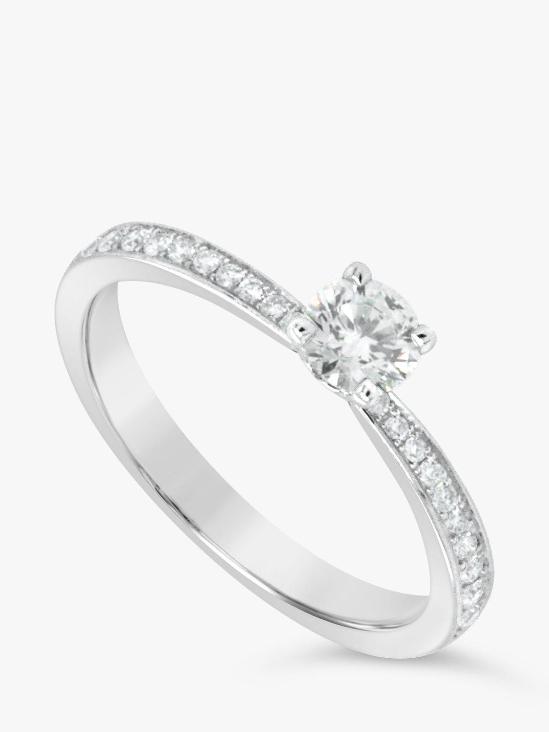 Product image 2 of 4, which shows Milton & Humble Jewellery Pre-Loved Platinum Graduated Diamond Engagement Ring