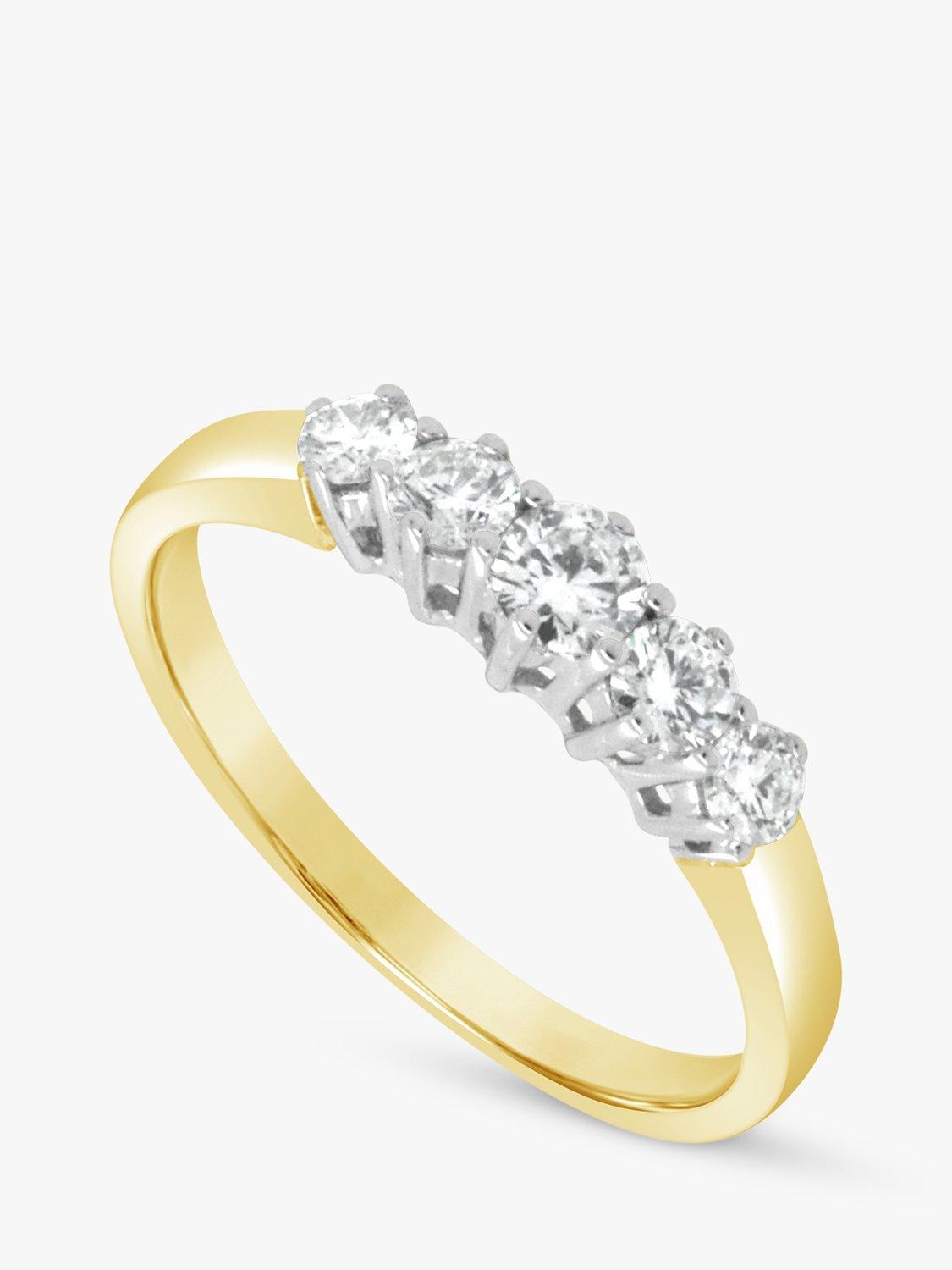 Product image 2 of 6, which shows Milton & Humble Jewellery Pre-Loved 18ct Yellow & White Gold Diamond Row Ring