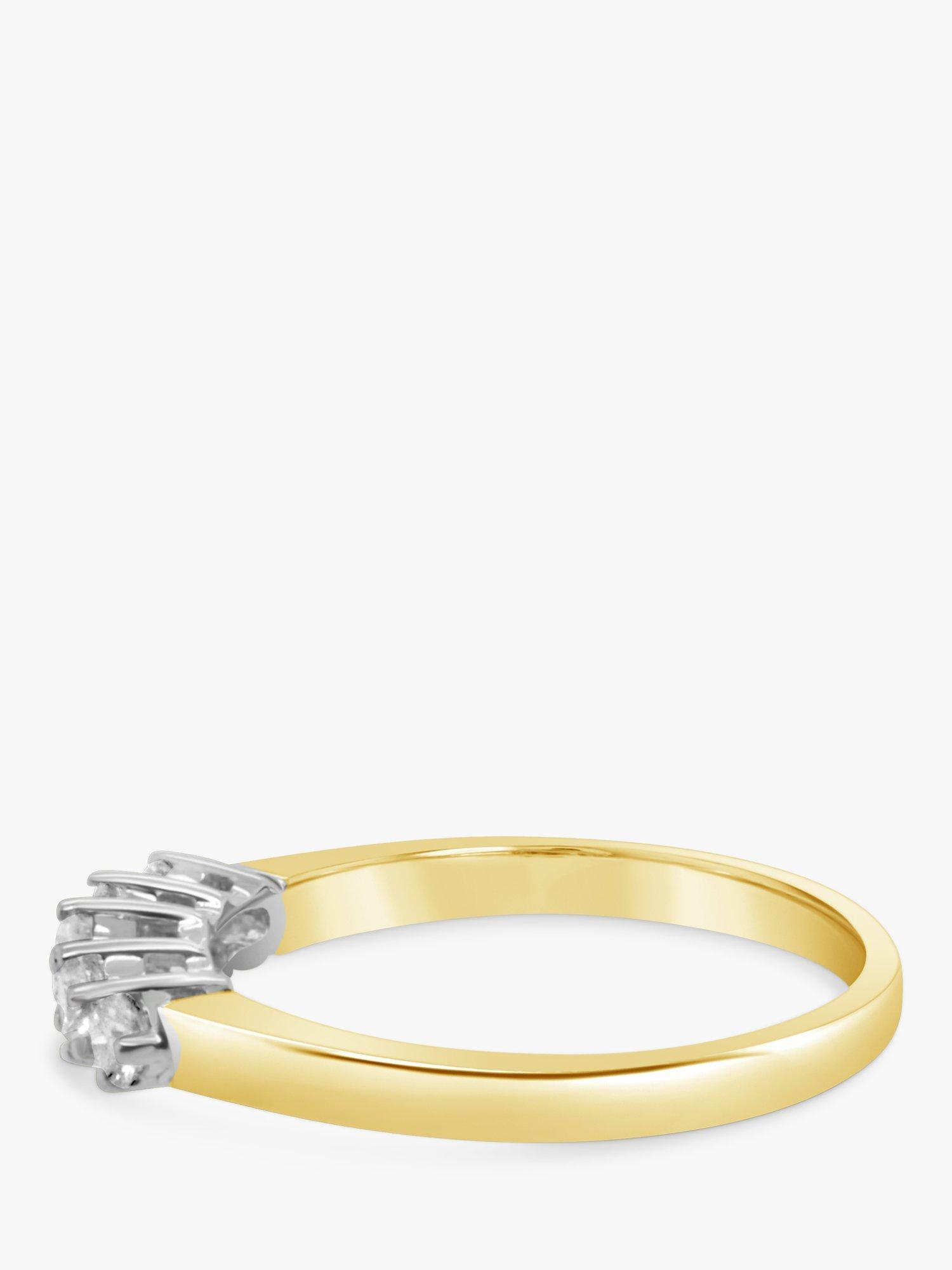 Product image 3 of 6, which shows Milton & Humble Jewellery Pre-Loved 18ct Yellow & White Gold Diamond Row Ring