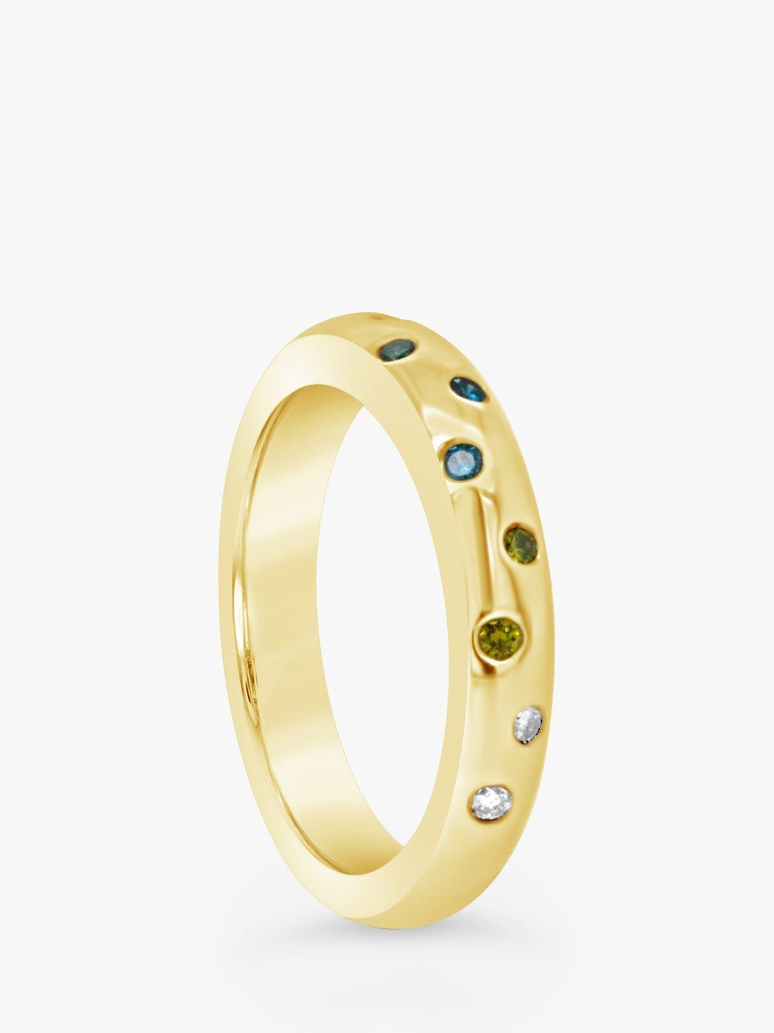 Product image 2 of 5, which shows Milton & Humble Jewellery Pre-Loved 14ct Yellow Gold Coloured Diamond Band Ring