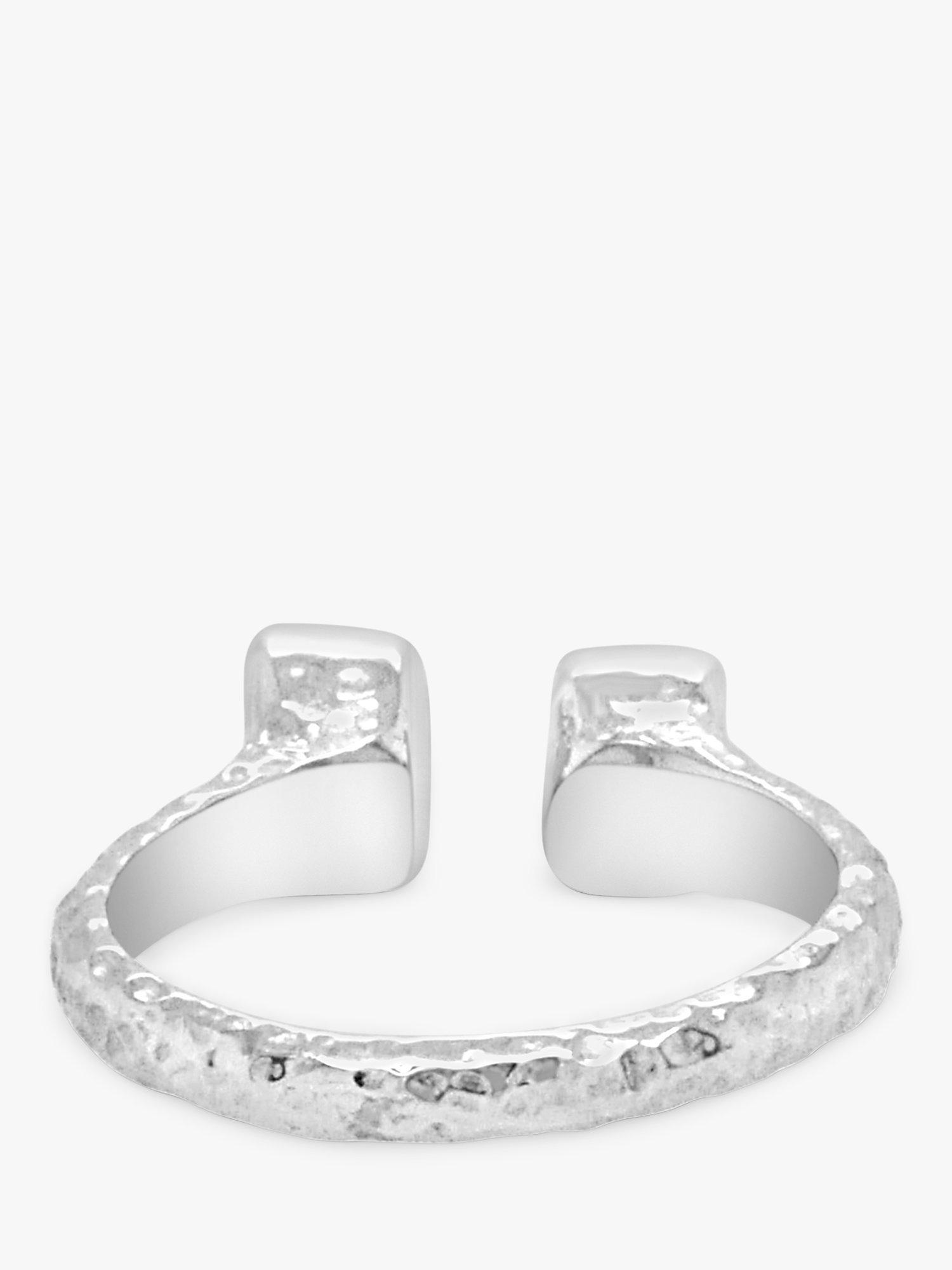 Product image 3 of 6, which shows Milton & Humble Jewellery Pre-Loved 14ct White Gold Sapphire & Diamond You and Me Ring