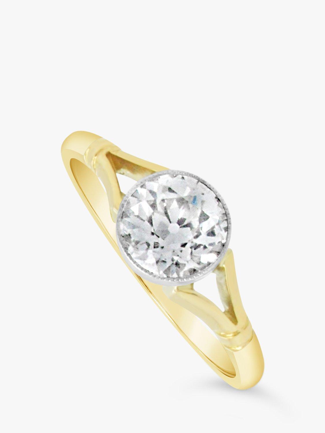 Milton & Humble Jewellery Pre-Loved 18ct White & Yellow Gold Old Cut Diamond Ring, Dated 1910/11