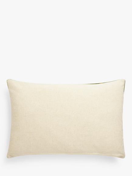 John Lewis Lea Cushion - view 2, Avocado