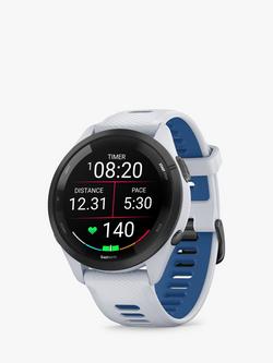 Garmin Forerunner 265 Wrist Heart Rate GPS Fitness Watch, 46mm, White