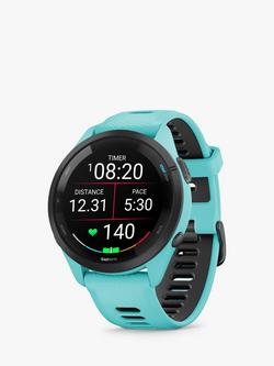Garmin Forerunner 265 Wrist Heart Rate GPS Fitness Watch, 46mm, Aqua