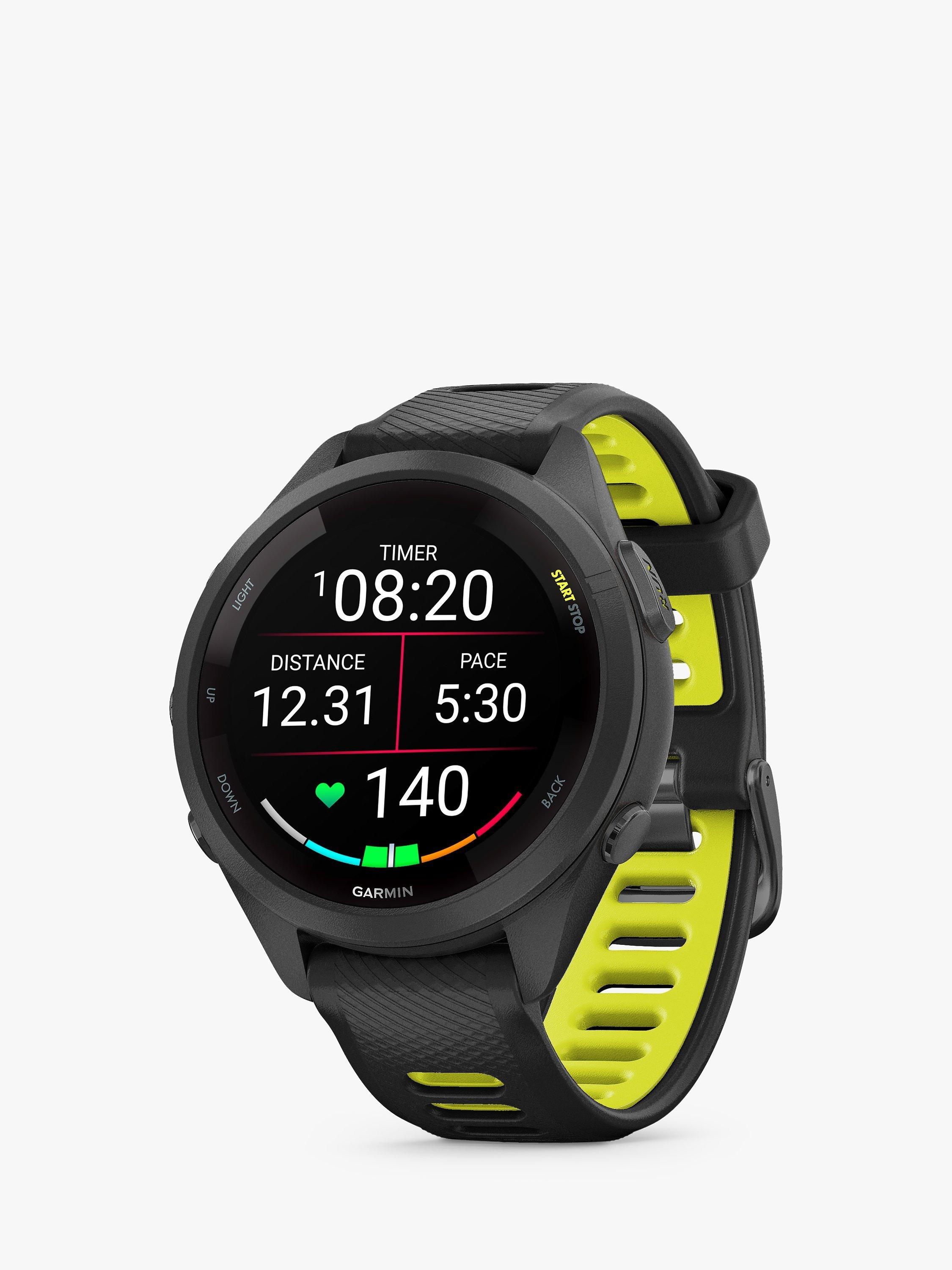 Garmin Forerunner 265S Wrist Heart Rate GPS Fitness Watch Black Amp Yellow