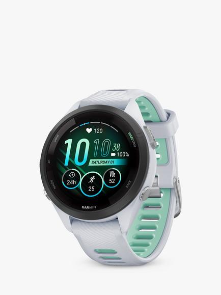 Garmin Forerunner 265S Wrist Heart Rate GPS Fitness Watch, 42mm - view 2, White