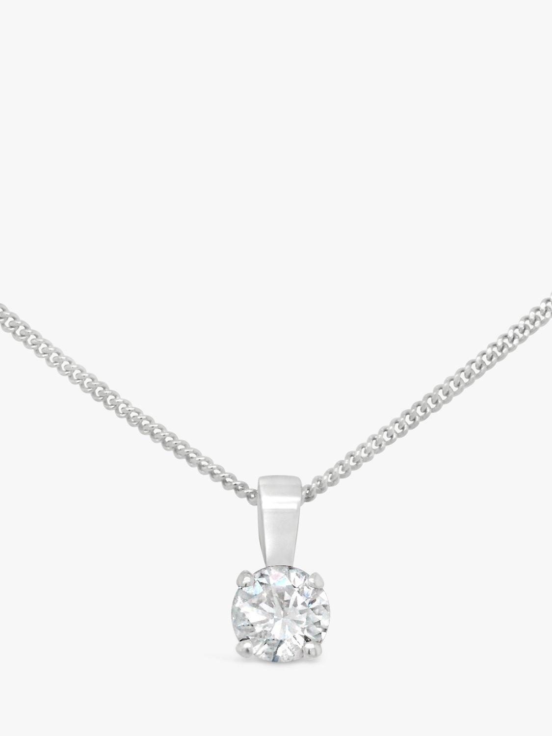Product image 1 of 2, which shows Milton & Humble Jewellery Pre-Loved 9ct White Gold Diamond Pendant Necklace