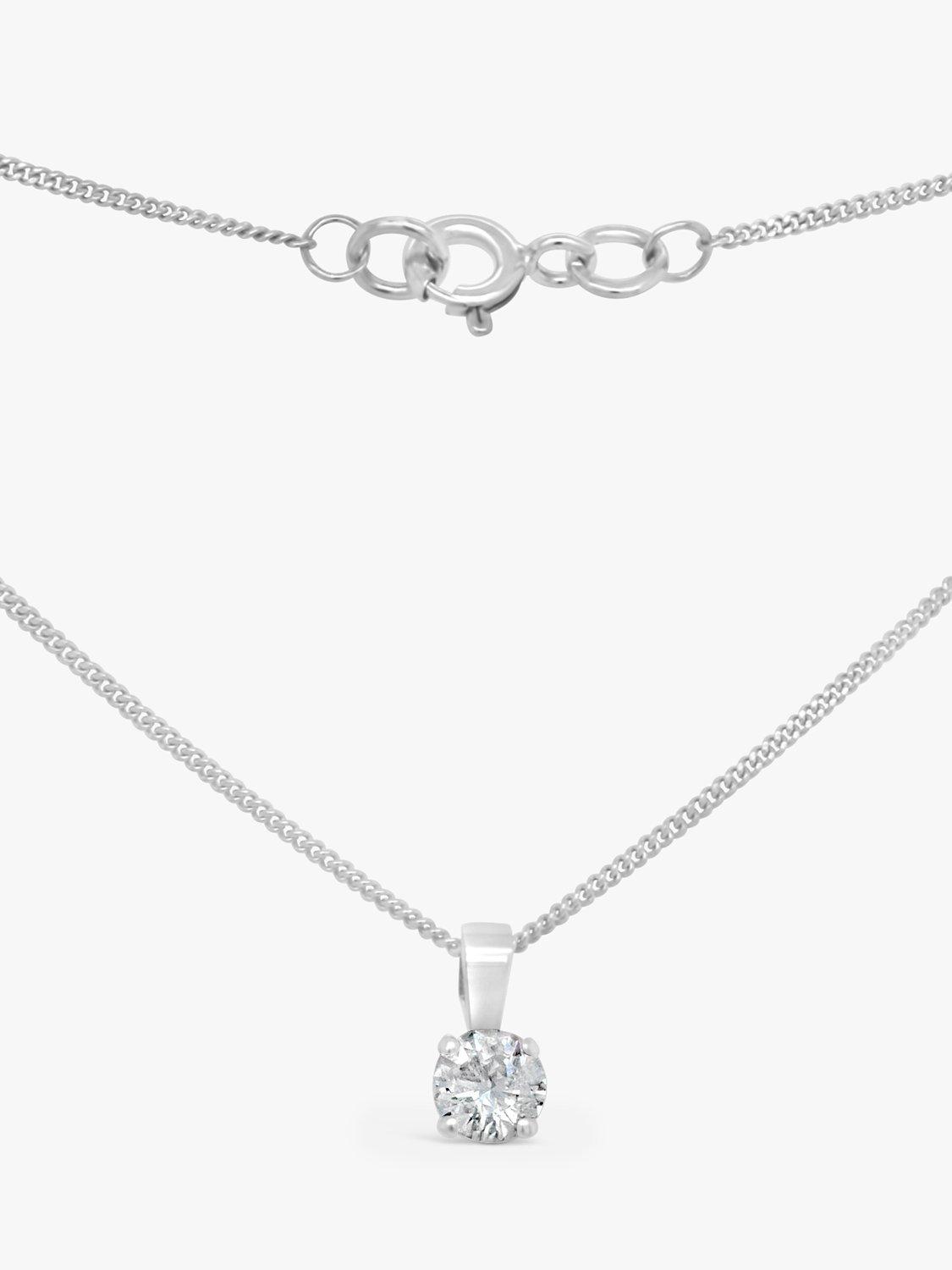 Product image 2 of 2, which shows Milton & Humble Jewellery Pre-Loved 9ct White Gold Diamond Pendant Necklace