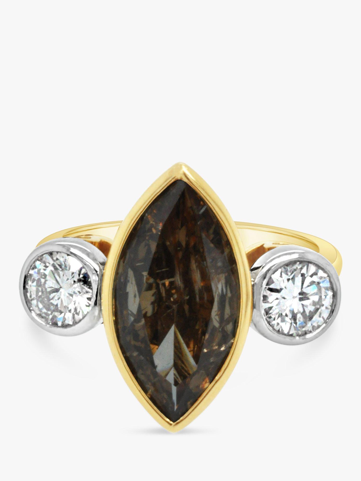 Product image 1 of 5, which shows Milton & Humble Jewellery Pre-Loved 18ct Yellow & White Gold Yellow Diamond Ring