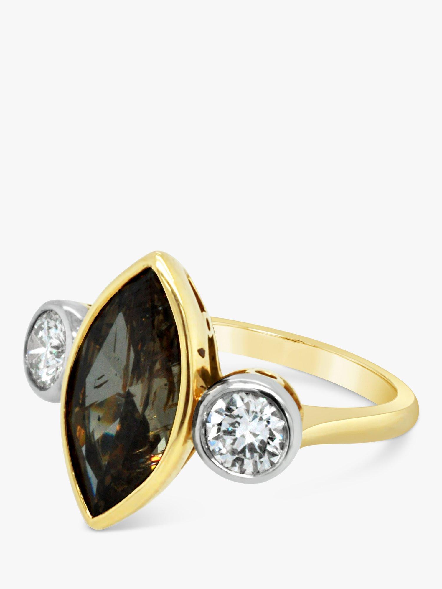 Product image 2 of 5, which shows Milton & Humble Jewellery Pre-Loved 18ct Yellow & White Gold Yellow Diamond Ring