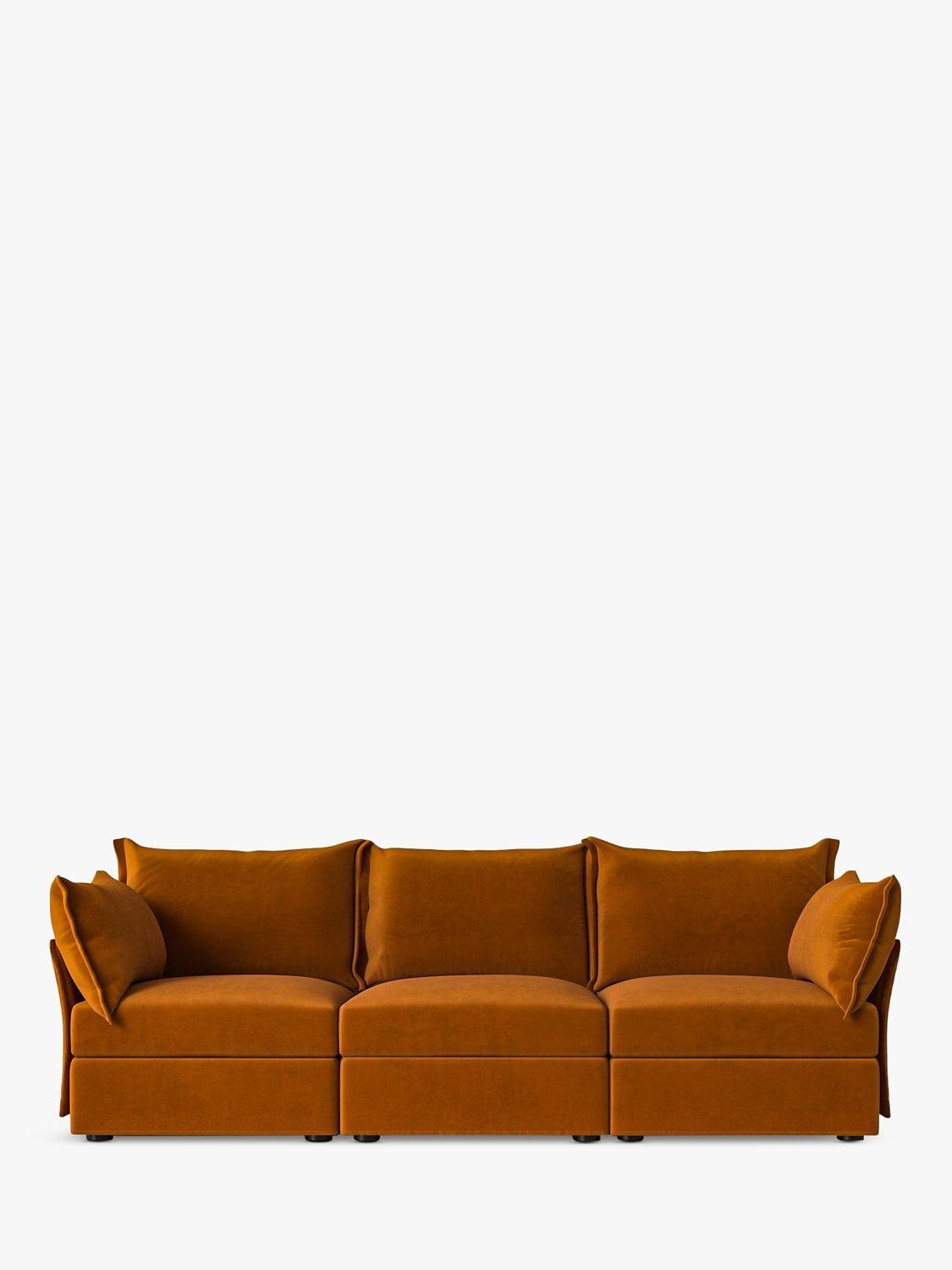 Model 06 Range, Swyft Model 06 Large 3 Seater Sofa, Eco-Velvet Bronze