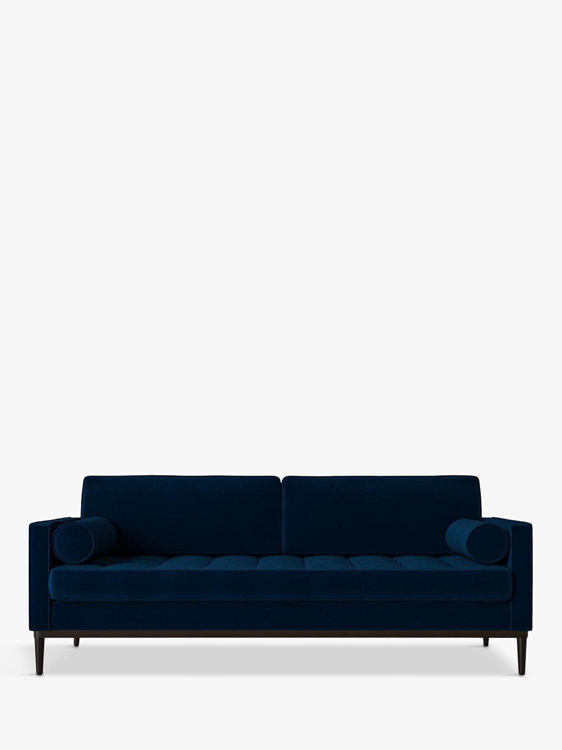 Model 02 Range, Swyft Model 02 Large 3 Seater Sofa, Eco-Velvet Indigo