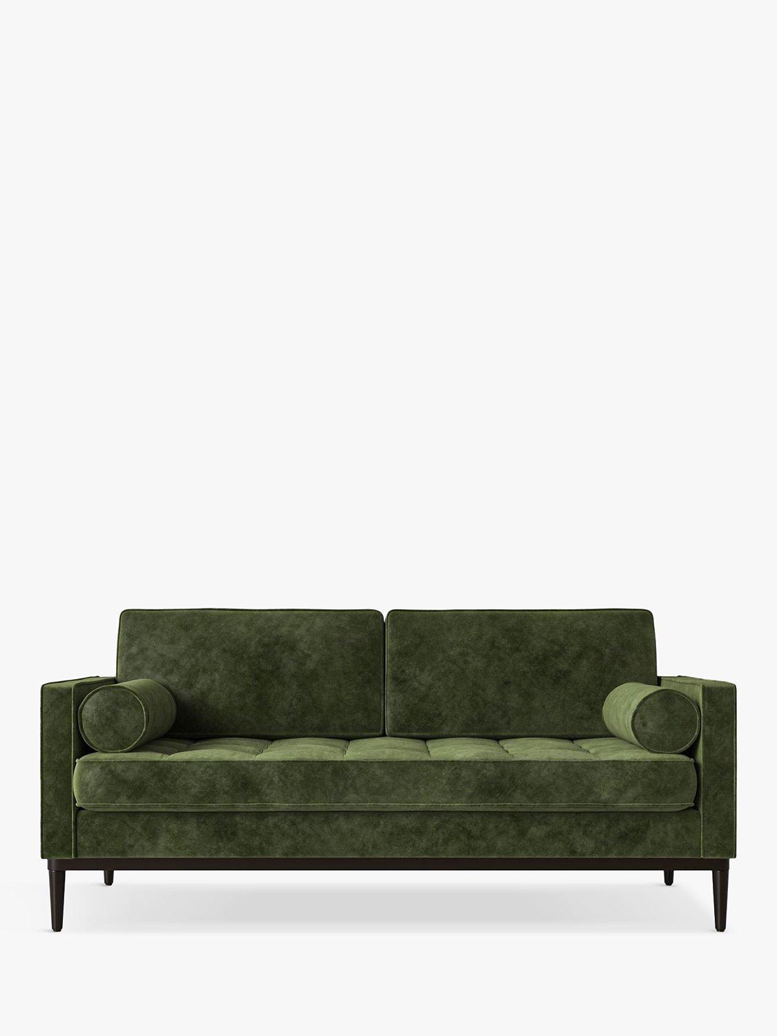 Model 02 Range, Swyft Model 02 Medium 2 Seater Sofa, Mottled Velvet Conifer