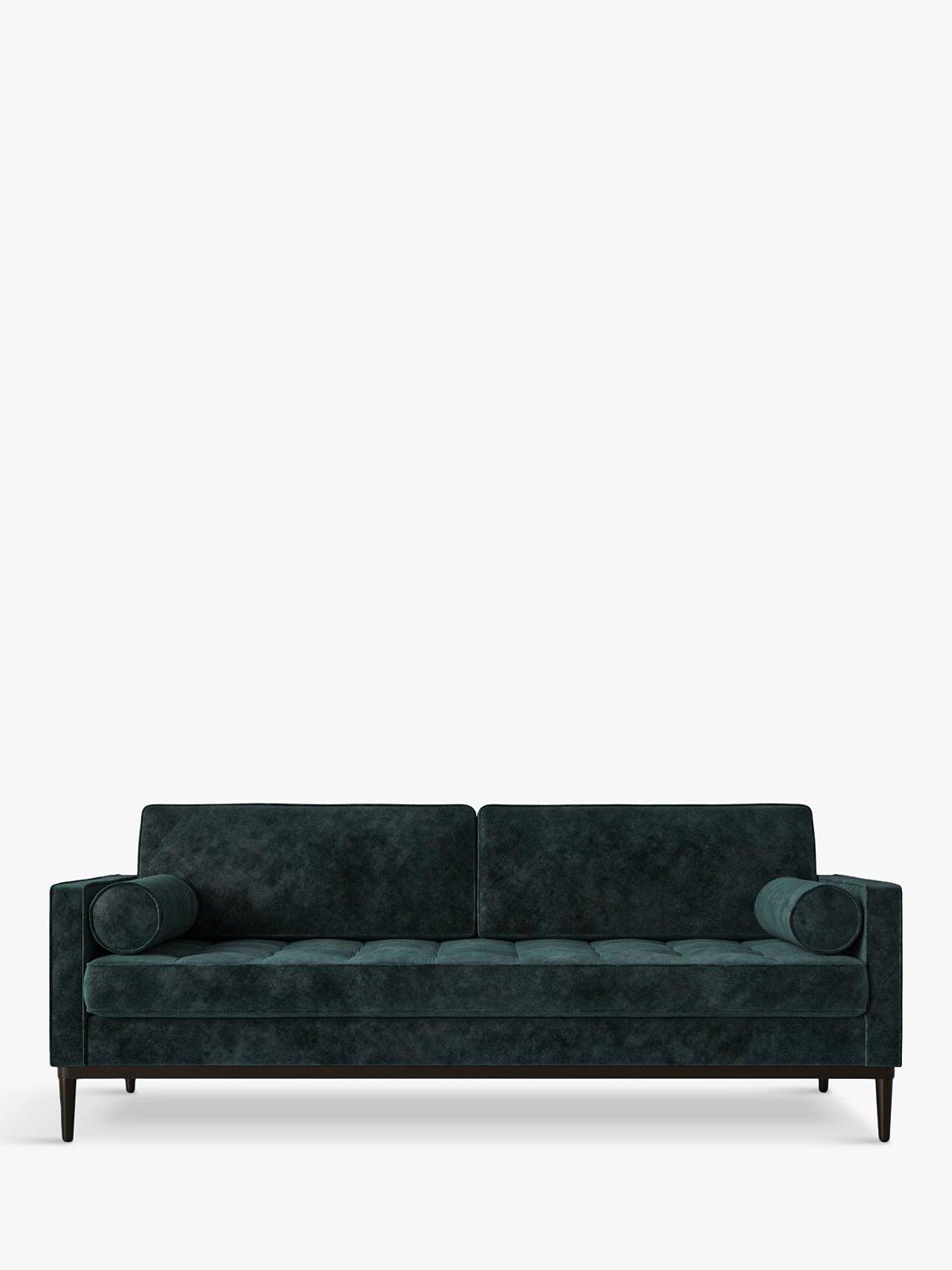 Model 02 Range, Swyft Model 02 Large 3 Seater Sofa, Mottled Velvet Ocean