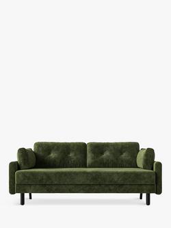 Swyft Model 04 Large 3 Seater Double Sofa Bed, Mottled Vlvt Conifer