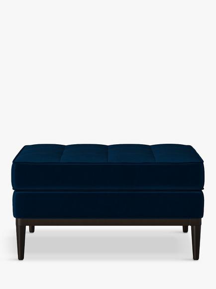 Swyft Model 02 Chaise Piece/Footstool, Velvet Indigo