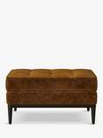 Swyft Model 02 Chaise Piece/Footstool, Mottled Velvet Ochre