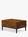 Swyft Model 02 Chaise Piece/Footstool, Mottled Velvet Ochre