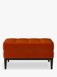 Swyft Model 02 Chaise Piece/Footstool, Eco-velvet Paprika