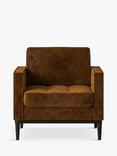 Swyft Model 02 Armchair, Mottled Velvet Ochre