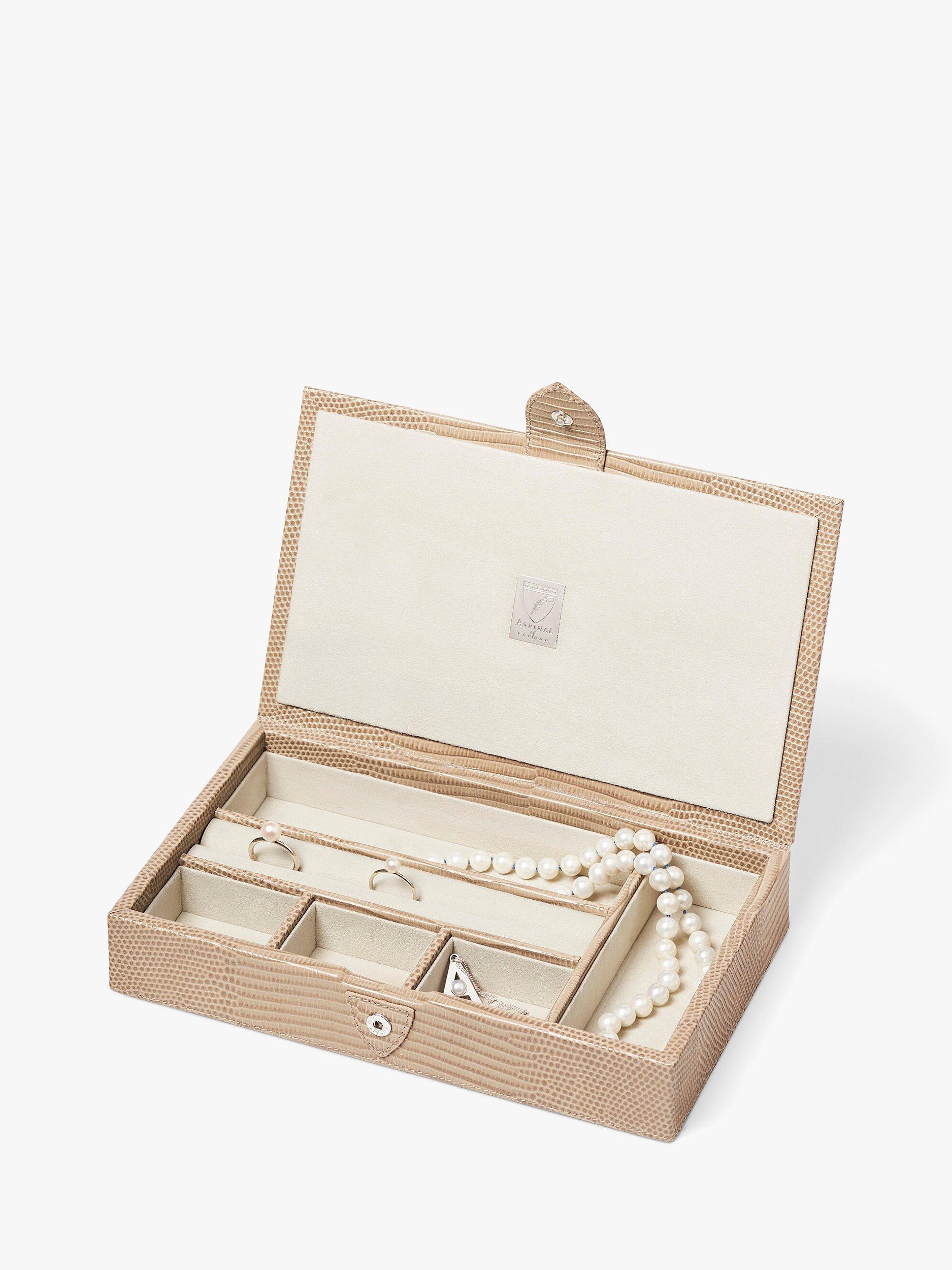 Aspinal of London Paris Leather Jewellery Case, Brown
