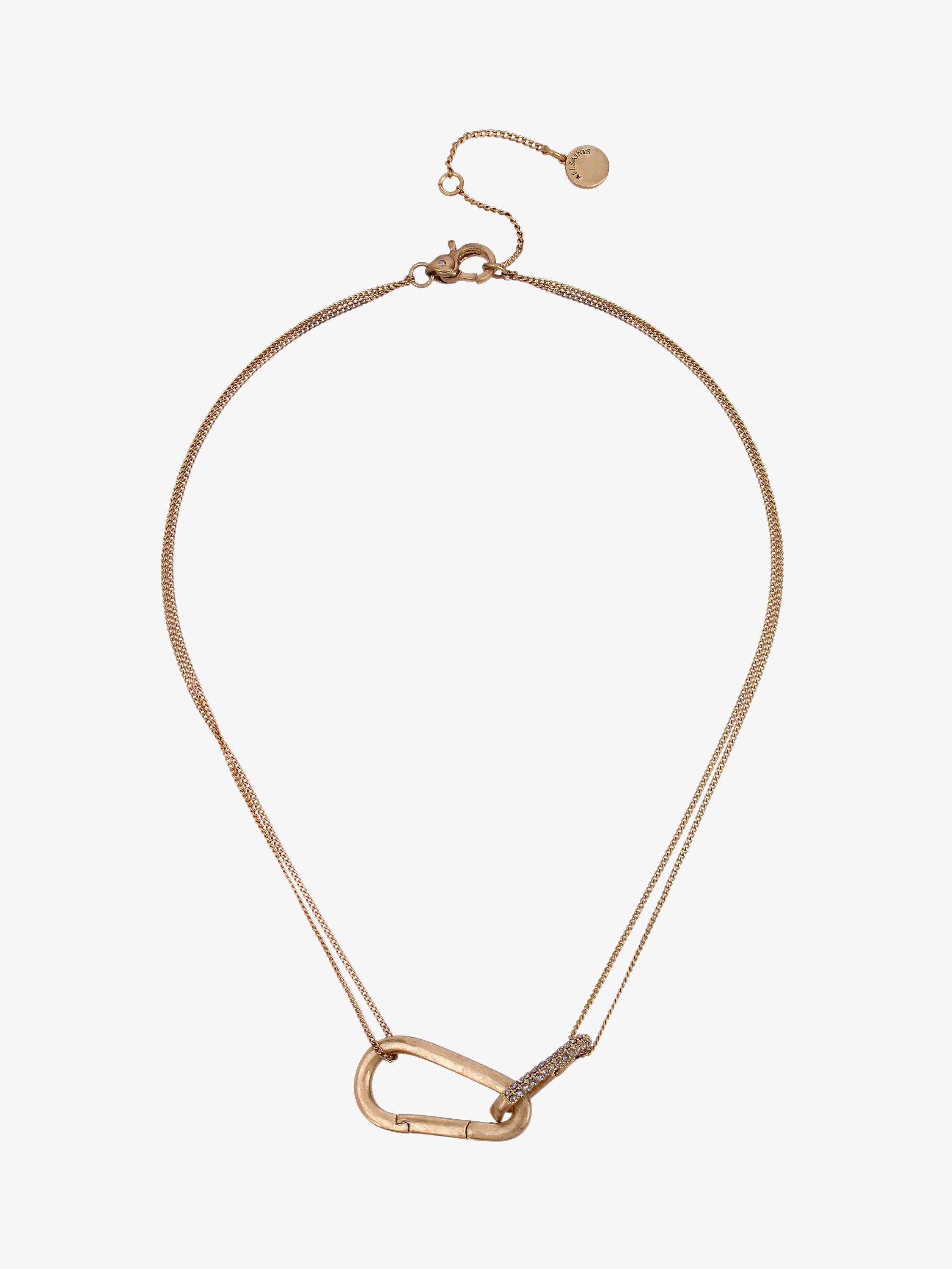 ALLSAINTS Mini shops Pavé Bar Necklace, 18”