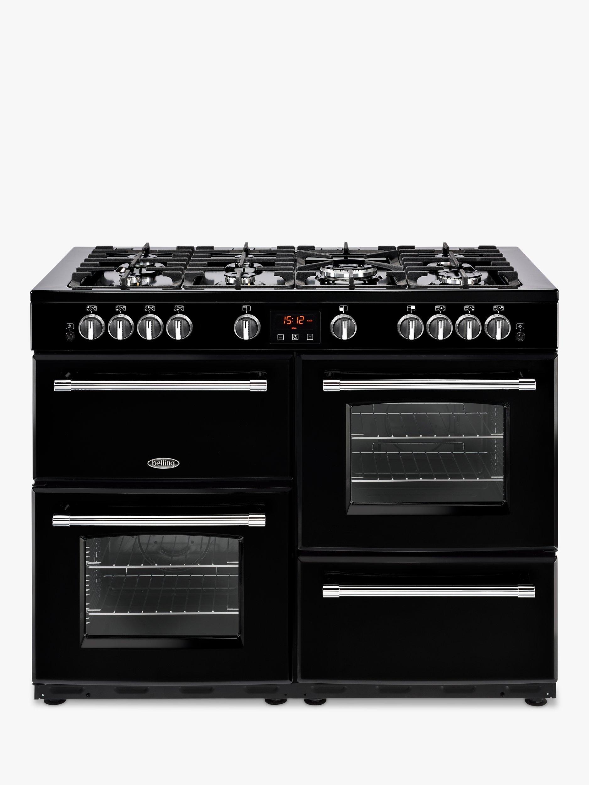 Belling Farmhouse X110G 110cm Gas Range Cooker, Black