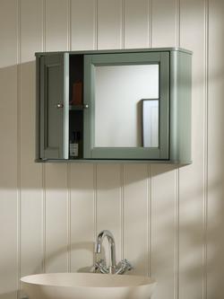 John Lewis Portsman Double Mirrored Bathroom Cabinet - view 2, Green