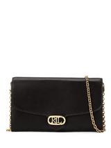 Lauren Ralph Lauren Pebbled Leather Flapover Crossbody Bag